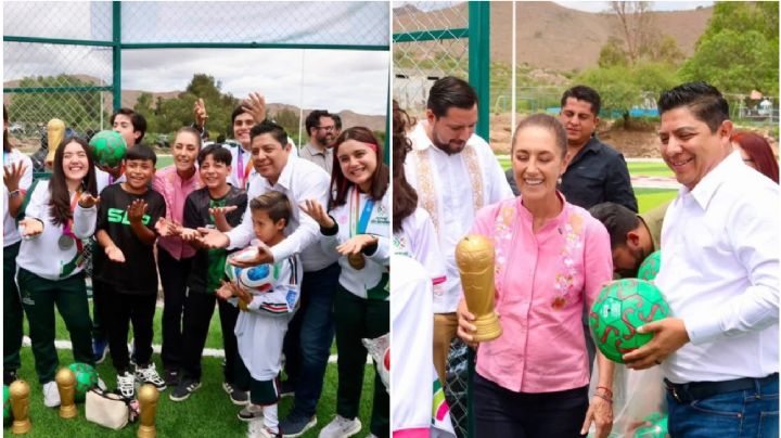 Sheinbaum hace evento en SLP con jóvenes destacados en el Mundialito Social