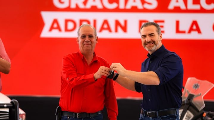 Fortalece Adrián de la Garza la vigilancia en el norte del estado con donación de patrullas