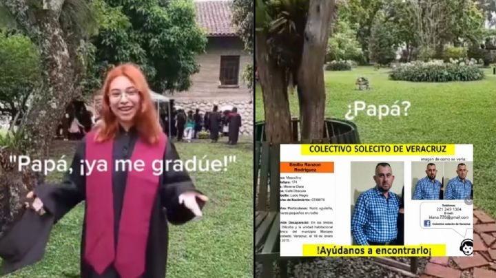 Ya me gradué: joven dedica logro a su padre desaparecido en Veracruz y pide apoyo para localizarlo