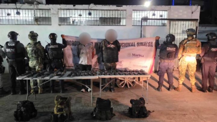 Aseguran armamento y equipo táctico; hay 2 detenidos tras agresión contra policías en Mazatlán