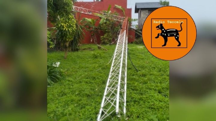 Radio Teocelo sin frecuencia tras lluvias; piden apoyo para reparar antena colapsada