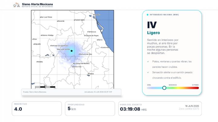 Sismo en el Valle del Mezquital; no reportan daños ni personas lesionadas