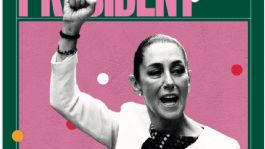 Foto que representa a Sheinbaum, "por mucho, la líder de izquierda más popular del mundo": The Guardian