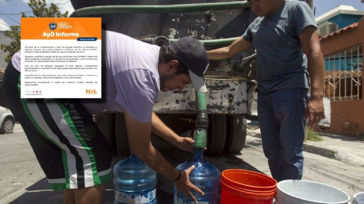 Cortes de agua en Monterrey, reportan más de 20 colonias sin servicio por falta de energía eléctrica