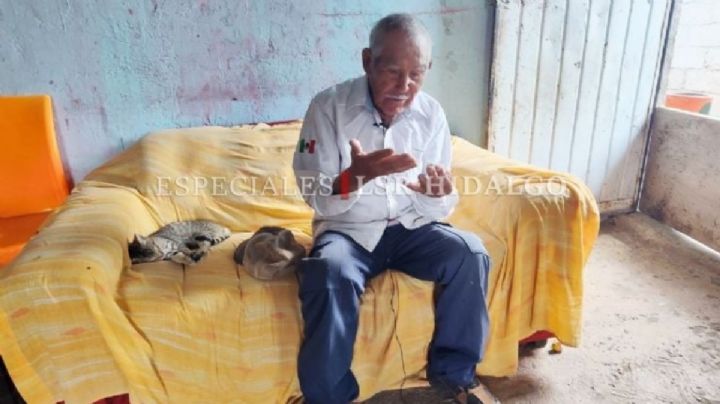 Don Felipe y su perro Maylo aún necesitan apoyo para tener una casa digna, en Pachuca