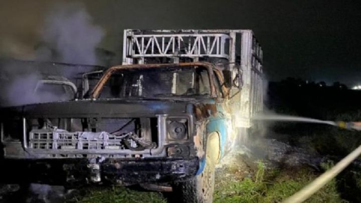 Reportan incendio de camionetas presuntamente ligadas a huachicoleo en Tlaxcoapan