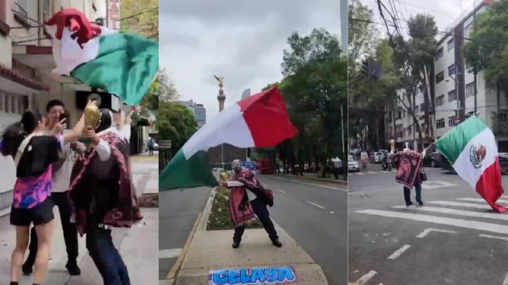 VIDEO: El “Luchador Celayense del Mundial” "enfiesta" a extranjeros en CDMX