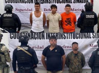 Aseguran armamento y droga durante cateos en Sinaloa; hay 6 detenidos