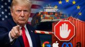 Foto ilustrativa de la nota titulada: Trump amenaza con arancel del 100% a la UE por impuesto a Google, Apple, Meta y Amazon