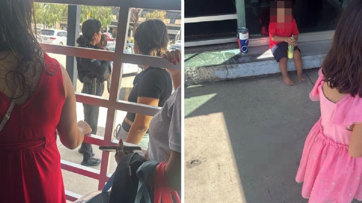 Rescatan a 4 niños abandonados dentro de un auto en León