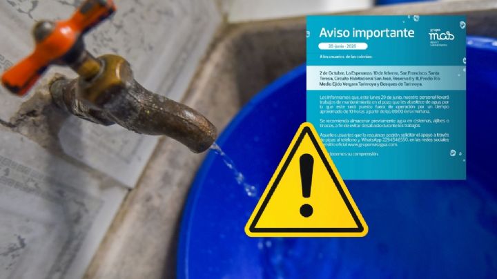 Estas 10 colonias de Veracruz no tendrían agua potable este lunes 29 de junio