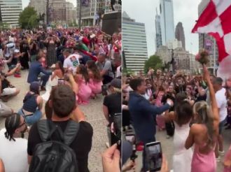 La felicidad también se contagia: el día que una boda terminó en la fiesta del Mundial