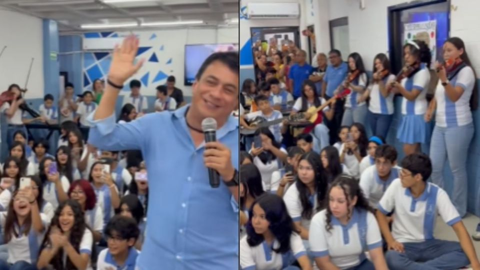 Nelzon Kanzela graba canción con estudiantes del Colegio Reforma de Veracruz