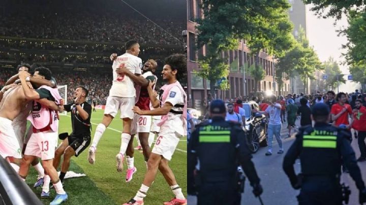 Aficionados de Marruecos se enfrentan con policías durante festejos por triunfo contra Países Bajos
