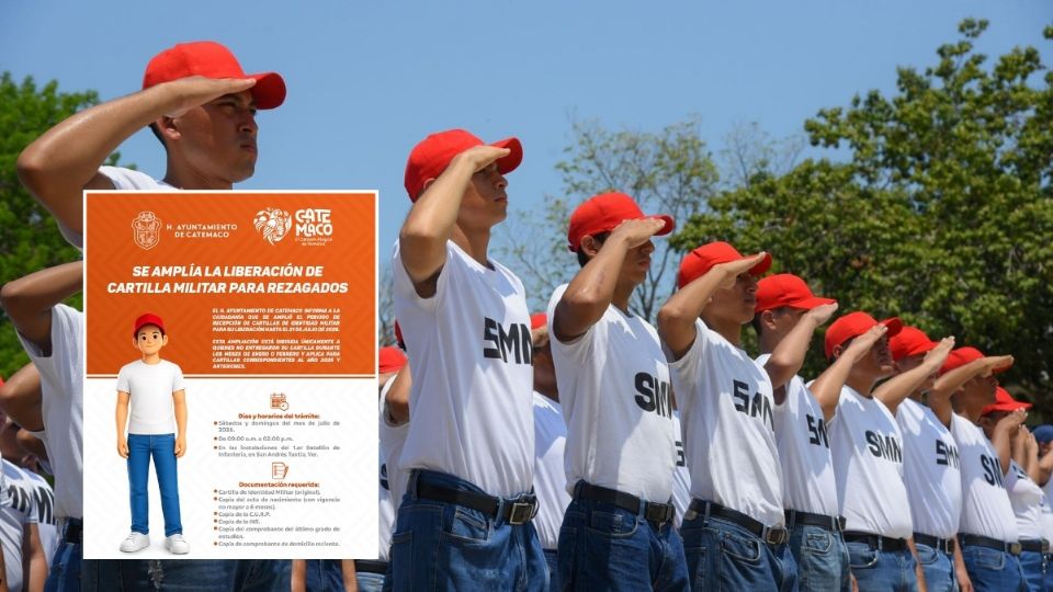 Amplían plazo para liberar Cartilla Militar de rezagados en Catemaco; estos son los requisitos