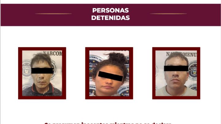 PGJEH asegura camioneta con reporte de robo, narcóticos y detiene a tres en operativo