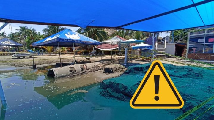 Deslave en playa  Villa del Mar de Veracruz, tras lluvias, afecta a restauranteros; reportan bajas ventas