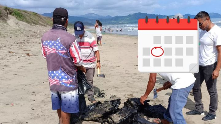 Convocan a recolectar hidrocarburo en playas de Catemaco a tres meses del megaderrame