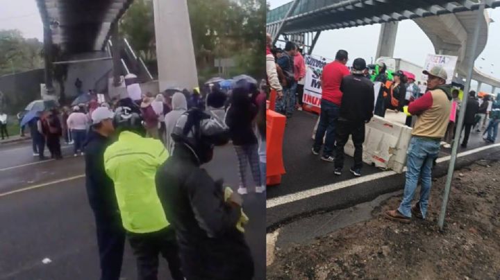 Autopista México-Cuernavaca: cerrada la caseta de cobro de Tlalpan por presencia de manifestantes
