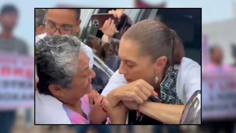 Tras conferencia, Sheinbaum atiende a madre de Roxana, periodista privada de la libertad en Nanchital