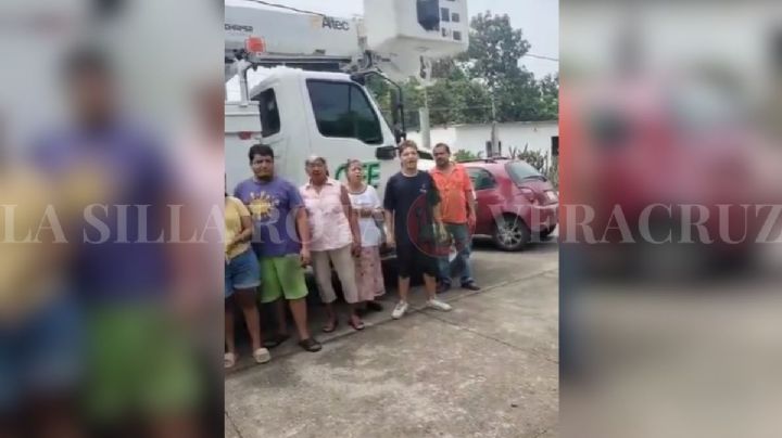 Retienen a trabajadores de CFE en Jamapa, Veracruz por apagón de 11 días (VIDEO)