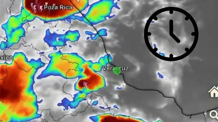 A esta hora iniciarían lluvias en Veracruz este domingo 7 de junio