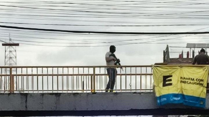 Hombres armados en la Miguel Aleman por operativo contra máquinas tragamonedas