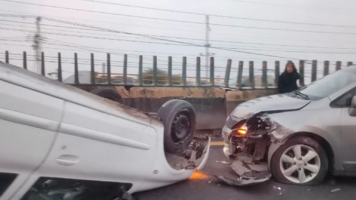 Carambola en la México-Pachuca deja cuatro lesionados y tráfico rumbo a CDMX
