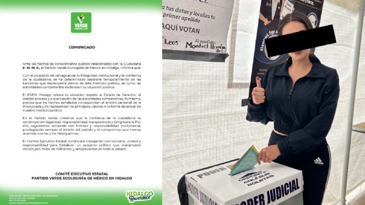 PVEM Hidalgo separa temporalmente de su cargo a funcionaria detenida por detonar arma de fuego