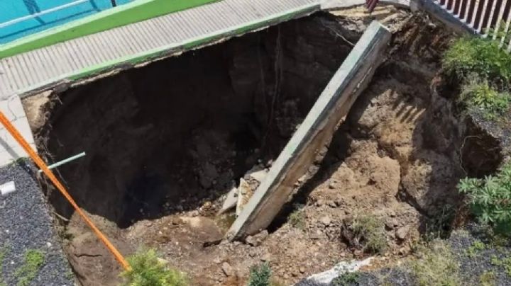 Se abre nuevo socavón en Deportivo Gertrudis Sánchez de la GAM pese a rehabilitación