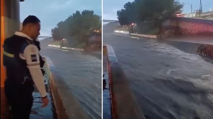 Cierran parte baja del Malecón en León por tormenta; el nivel del agua está al ras | VIDEO