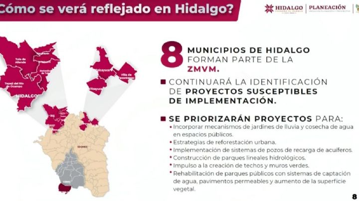 Con 3 millones de dólares, Planeación Hidalgo prevé "ciudades esponja" en las regiones Tula y Tizayuca