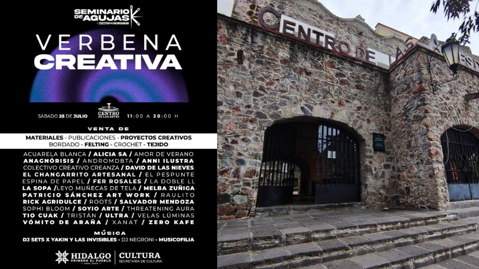 De 11:00 a 20:00 horas, las personas asistentes podrán conocer y adquirir piezas de bordado, tejido, felting e ilustración, además de disfrutar de presentaciones musicales de proyectos locales.