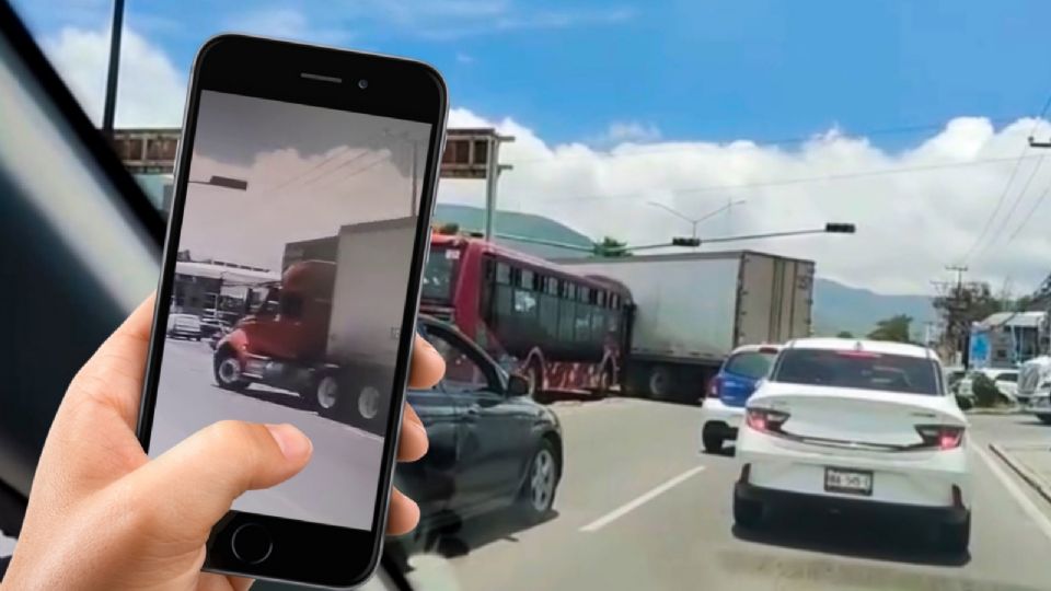 El chofer del tráiler dio una vuelta en U sin precaución
