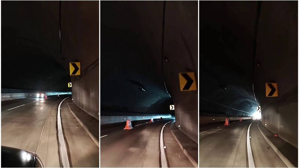 El túnel está completamente oscuro y podría haber un accidente