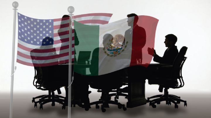 Una mesa de seguridad con efecto binacional