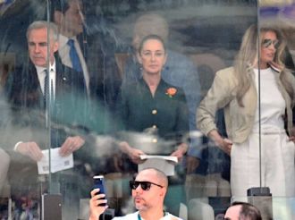 Sheinbaum en la final del Mundial 2026, junto a Trump y Carney