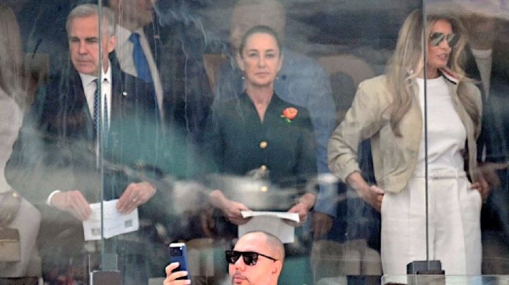 Sheinbaum en la final del Mundial 2026, junto a Trump y Carney