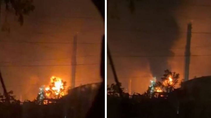 Alarma explosión en refinería de Salamanca; reportan fuego y humo durante lluvia