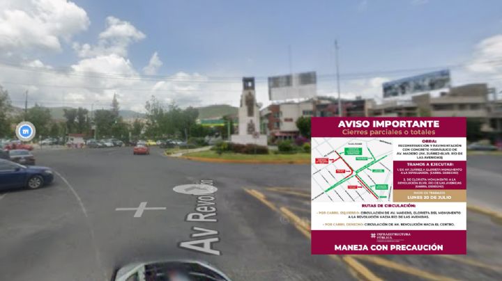 ¿Sin ruta alterna? Estos son los cierres previstos en Avenida Madero a partir de hoy