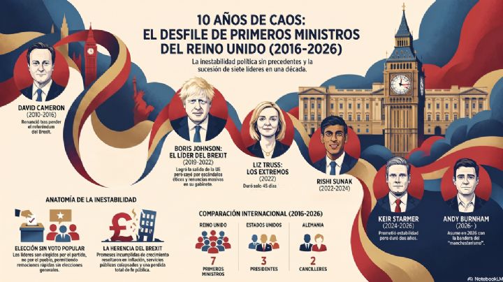Los 7 primeros ministros que ha tenido el Reino Unido en 10 años