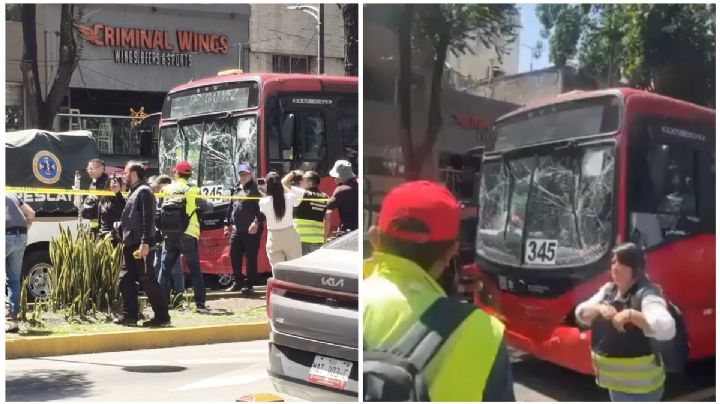 Chocan unidades del Metrobús en estación Nuevo León; hay 16 lesionados