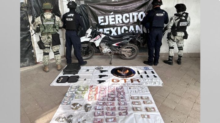 Aseguran armas y dinero a la Banda "Los Durango" en Barranca de Venaderos, en León