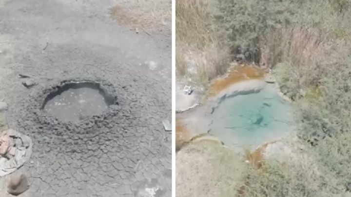 Así luce el géiser en la zona donde se instalará planta geotérmica entre Celaya y Apaseo
