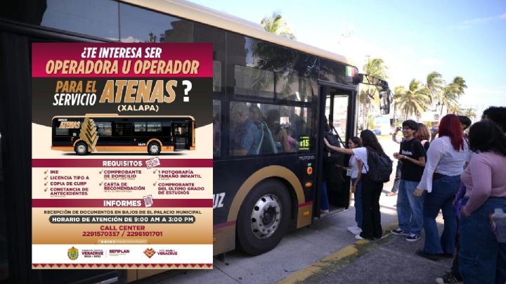 Abren convocatoria para ser operador de los camiones Atenas en Xalapa; estos son los requisitos