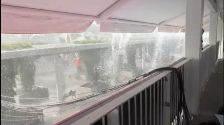 Pega chubasco sorpresivo en la feria