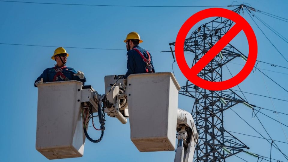 Durante las seis horas de corte de luz, trabajadores de la CFE harán mantenimiento a la red