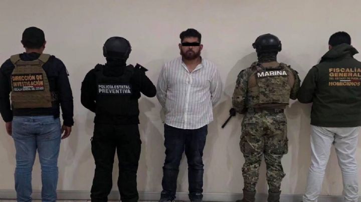 Capturan a Diego "N", del CJNG, ligado al incendio de un auto donde había restos humanos en Puebla