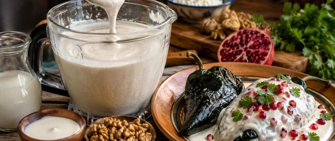 El truco para que la nogada de los chiles quede cremosa, rica, barata y no se corte