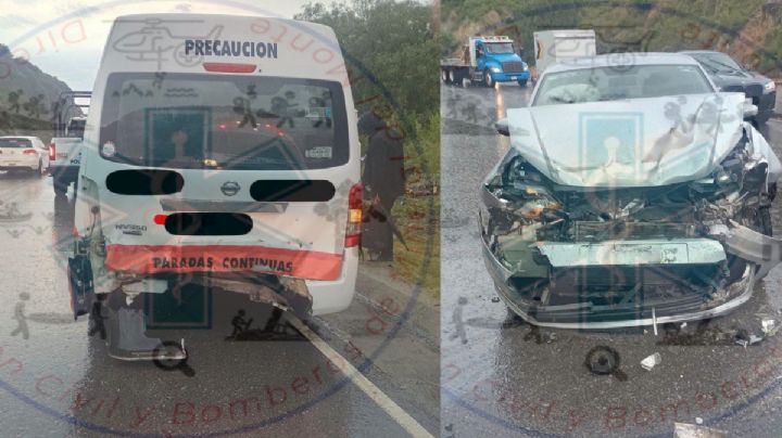 Registran heridos tras accidente en el Corredor de la Montaña; es una mujer embarazada y una menor